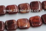 COP527 15.5 inches 14*14mm square red opal gemstone beads wholesale