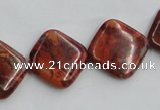 COP528 15.5 inches 18*18mm diamond red opal gemstone beads wholesale