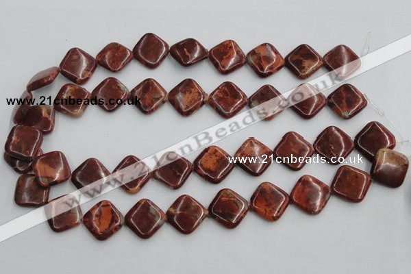 COP528 15.5 inches 18*18mm diamond red opal gemstone beads wholesale