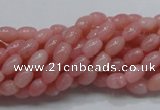 COP55 15.5 inches 5*7mm rice natural pink opal gemstone beads