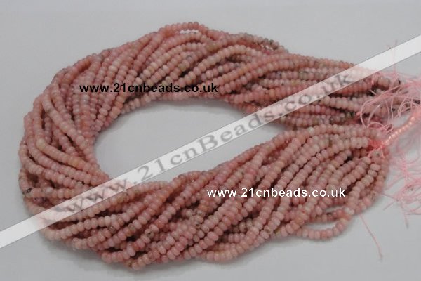 COP56 15.5 inches 2.5*4mm rondelle natural pink opal gemstone beads