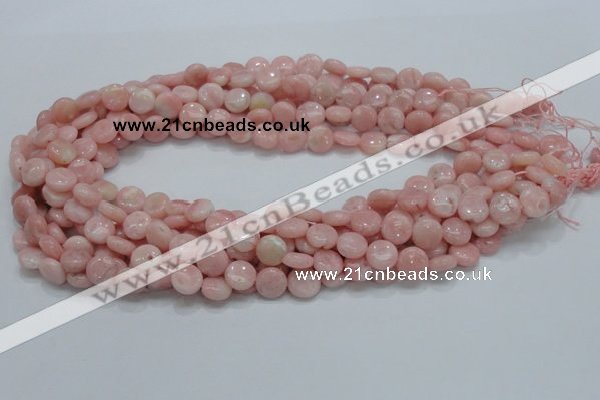 COP59 15.5 inches 6mm flat round natural pink opal gemstone beads