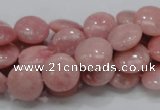 COP60 15.5 inches 12mm flat round natural pink opal gemstone beads