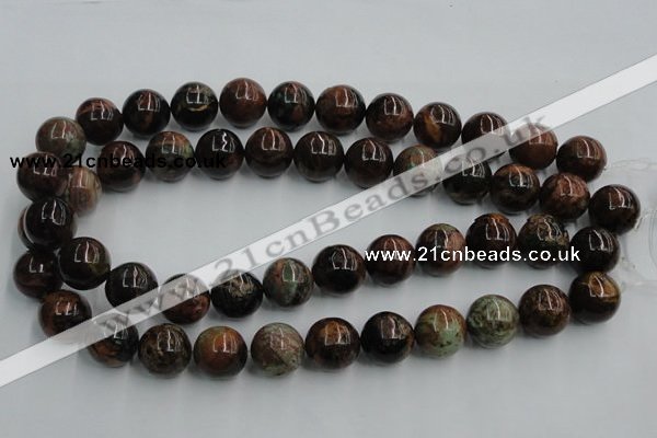 COP601 15.5 inches 16mm round green opal gemstone beads wholesale