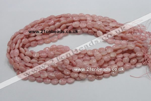 COP62 15.5 inches 8*10mm oval natural pink opal gemstone beads