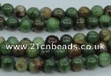 COP651 15.5 inches 6mm round green opal gemstone beads wholesale