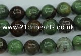 COP653 15.5 inches 10mm round green opal gemstone beads wholesale