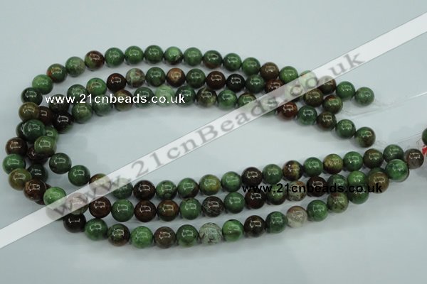 COP653 15.5 inches 10mm round green opal gemstone beads wholesale