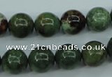 COP654 15.5 inches 12mm round green opal gemstone beads wholesale