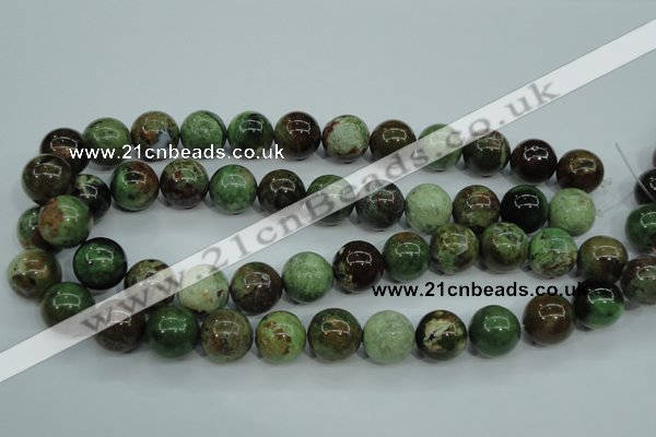 COP656 15.5 inches 16mm round green opal gemstone beads wholesale