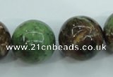 COP658 15.5 inches 20mm round green opal gemstone beads wholesale