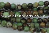 COP661 15.5 inches 6mm faceted round green opal gemstone beads