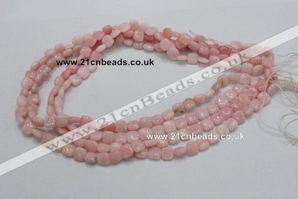 COP67 15.5 inches 8*8mm square natural pink opal gemstone beads