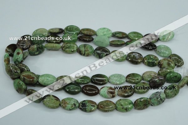 COP678 15.5 inches 13*18mm oval green opal gemstone beads