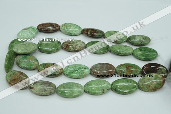 COP680 15.5 inches 20*30mm oval green opal gemstone beads