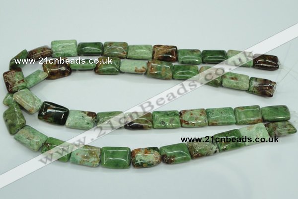 COP688 15.5 inches 13*18mm rectangle green opal gemstone beads