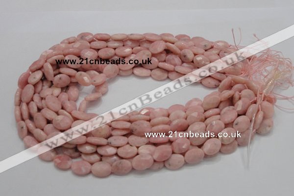 COP71 15.5 inches 10*14mm faceted oval natural pink opal beads