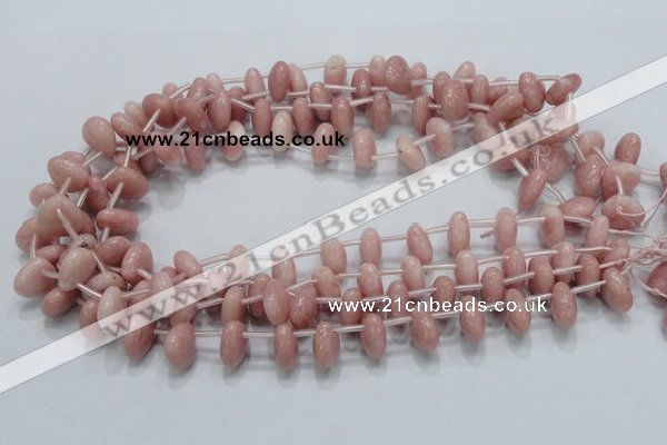 COP75 15.5 inches 13*13mm triangle natural pink opal gemstone beads