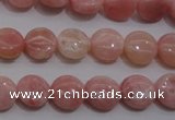 COP77 15.5 inches 10mm flat round natural pink opal gemstone beads