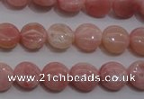 COP77 15.5 inches 10mm flat round natural pink opal gemstone beads