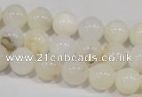 COP902 15.5 inches 10mm round natural white opal gemstone beads