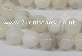 COP903 15.5 inches 12mm round natural white opal gemstone beads