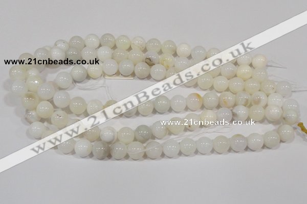 COP903 15.5 inches 12mm round natural white opal gemstone beads