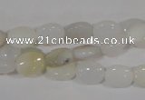 COP906 15.5 inches 8*10mm oval natural white opal gemstone beads