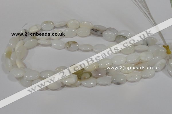 COP907 15.5 inches 13*18mm oval natural white opal gemstone beads