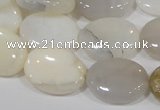 COP908 15.5 inches 15*20mm oval natural white opal gemstone beads