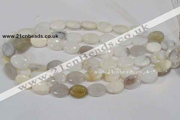 COP908 15.5 inches 15*20mm oval natural white opal gemstone beads