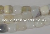 COP909 15.5 inches 10*10mm square natural white opal gemstone beads