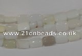 COP911 15.5 inches 6*8mm rectangle natural white opal gemstone beads