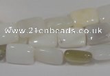 COP913 15.5 inches 12*16mm rectangle natural white opal gemstone beads