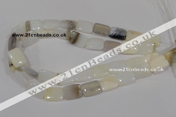 COP914 15.5 inches 13*18mm rectangle natural white opal gemstone beads