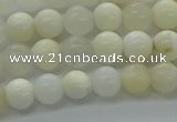 COP921 15.5 inches 6mm round white opal gemstone beads