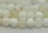 COP931 15.5 inches 6mm faceted round white opal gemstone beads