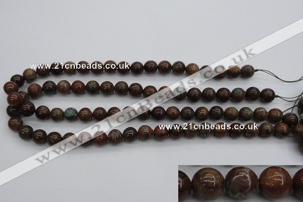 COP953 15.5 inches 10mm round green opal gemstone beads wholesale