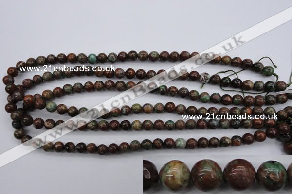 COP986 15.5 inches 8mm round green opal gemstone beads wholesale