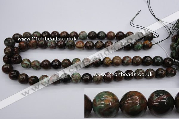 COP988 15.5 inches 12mm round green opal gemstone beads wholesale