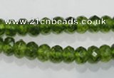 COQ100 15.5 inches 5*8mm faceted rondelle dyed olive quartz beads