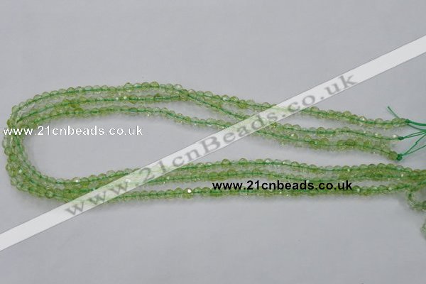 COQ11 16 inches 6mm faceted round dyed olive quartz beads wholesale