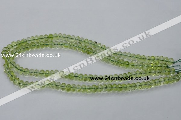 COQ20 16 inches 5*10mm rondelle dyed olive quartz beads wholesale