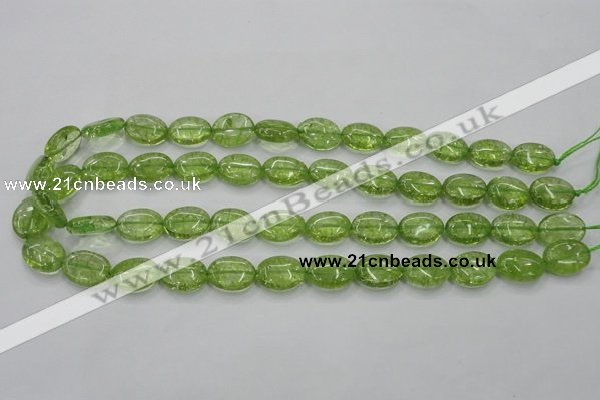 COQ24 16 inches 12*16mm oval dyed olive quartz beads wholesale