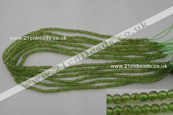 COQ51 15.5 inches 4mm round natural olive quartz beads wholesale