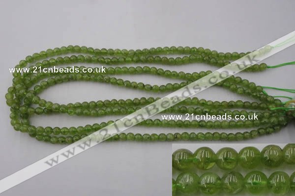 COQ52 15.5 inches 6mm round natural olive quartz beads wholesale