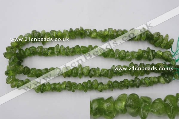 COQ64 15.5 inches 8*12mm natural olive quartz chips beads wholesale