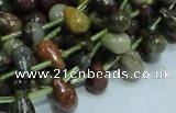 COS02 15.5 inches 6*10mm teardrop ocean stone beads wholesale