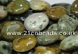 COS05 15.5 inches 12*16mm oval ocean stone beads wholesale