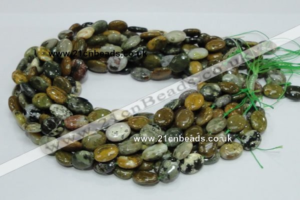 COS05 15.5 inches 12*16mm oval ocean stone beads wholesale
